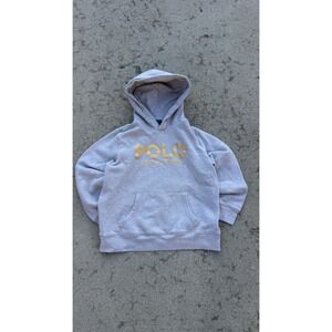 Polo Ralph Lauren Hoodie Grey Gold Logo Youth Large 14–16 Pullover